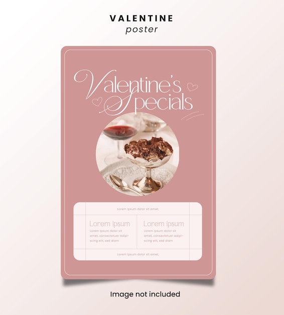 Vector valentine's specials posterontwerp