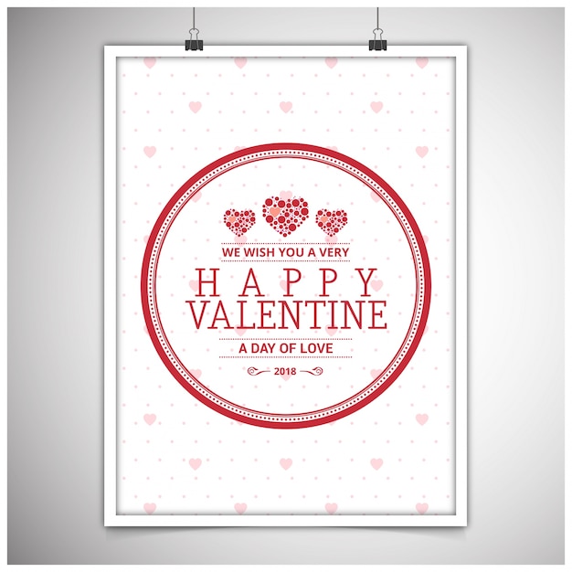 Valentine's vintage card vector