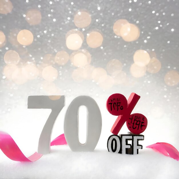 Valentine sale offer 30 to 70 percent off discount price banner editable vector