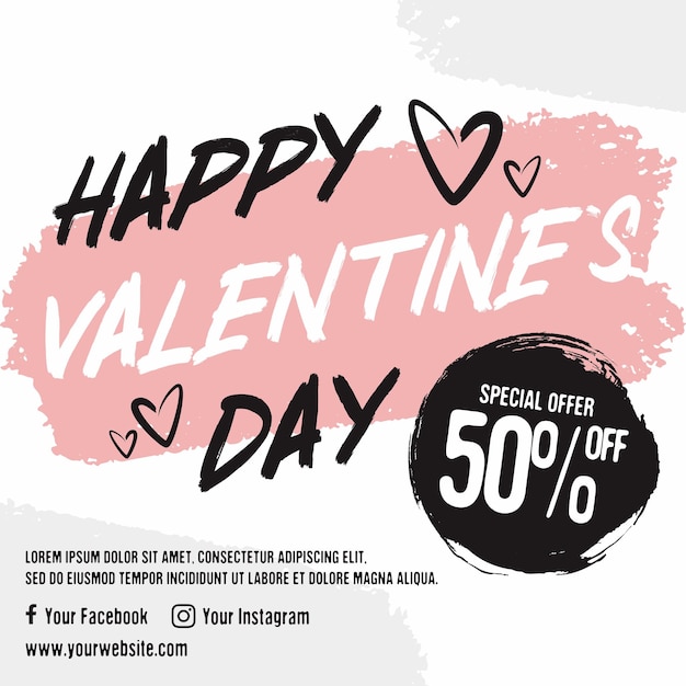 valentine sale template design background