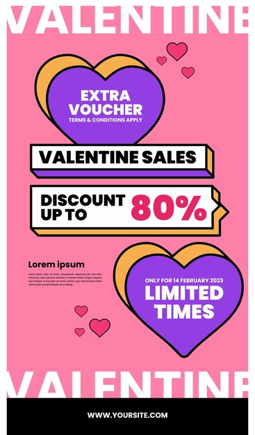 Valentine sales social media story