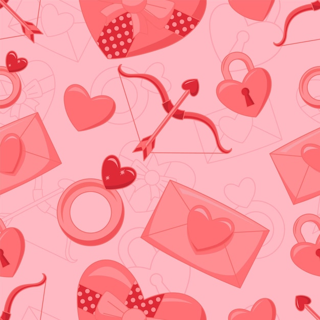 Valentine Seamless Pattern Background