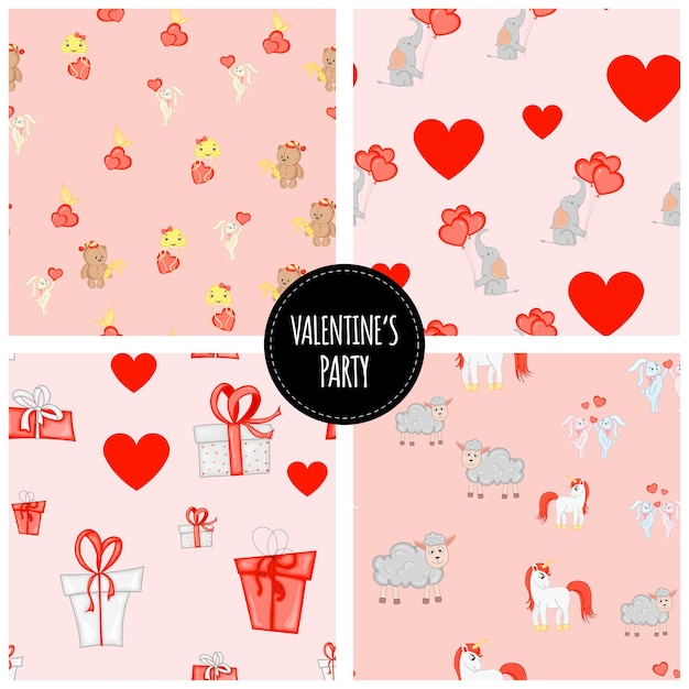 Valentine seamless pattern. Perfect for wallpaper, web page background, textile, greeting cards and wedding invitations