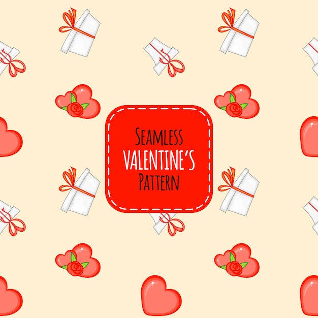 Valentine seamless pattern. Perfect for wallpaper, web page background, textile, greeting cards and wedding invitations.