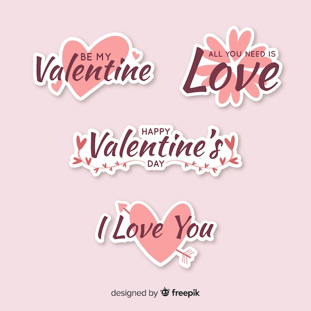 Valentine sticker collectie