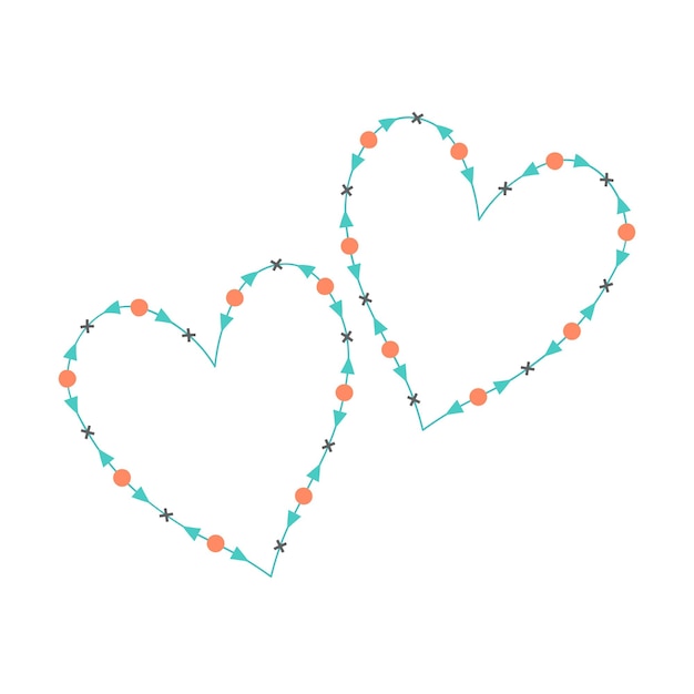 Vector valentine symbol love design, decorative love shape, luxury love heart symbol