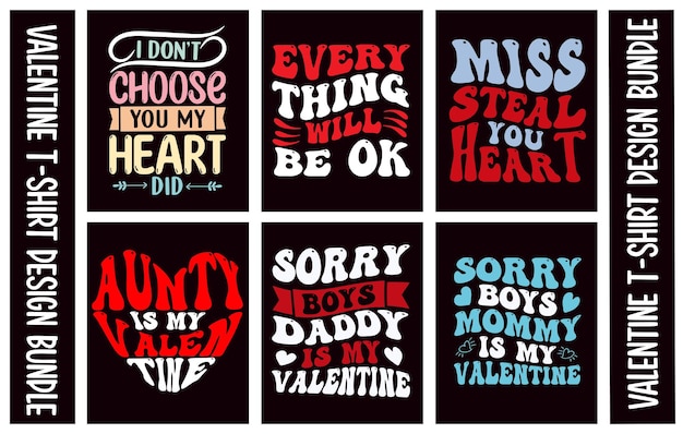 Valentine T shirt Design Bundle.