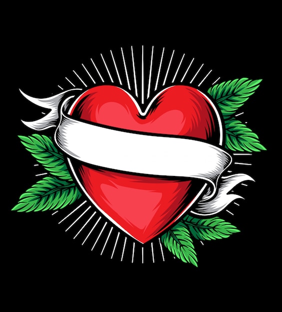 Vector valentine tattoo vector