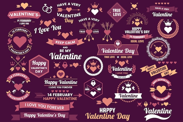 Valentine template banner background