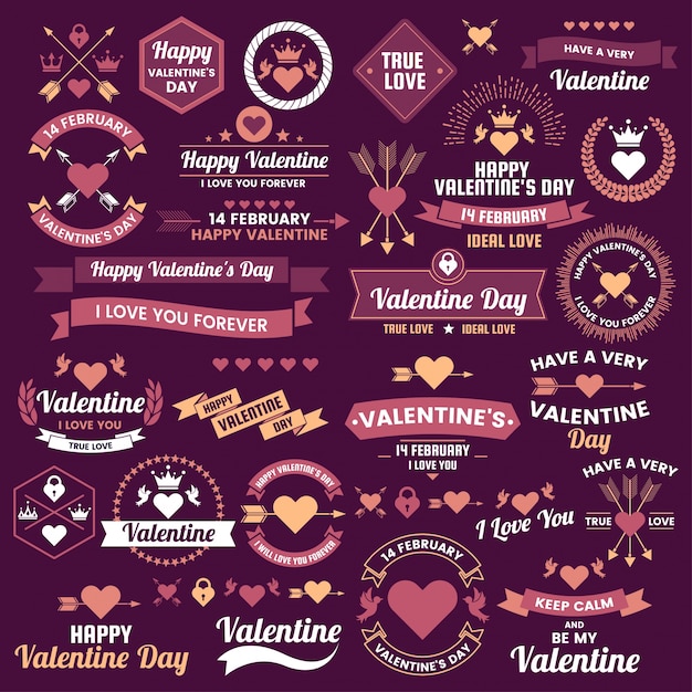 Vector valentine template banner background