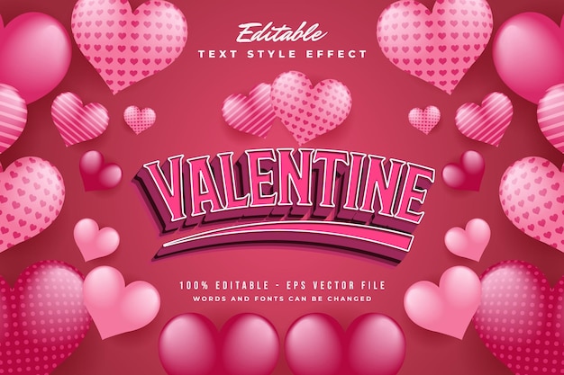 Valentine text effect