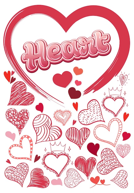 Vector valentine theme with many hearts