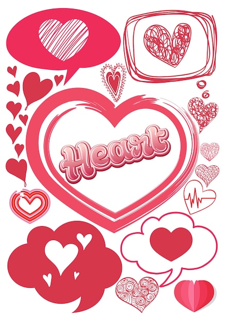 Valentine theme with many hearts