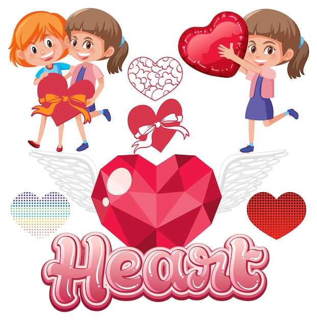 Valentine theme with many hearts