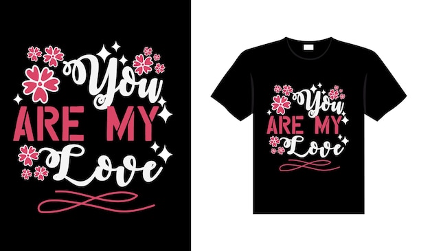 Valentine typography cute wedding lettering t-shirt design