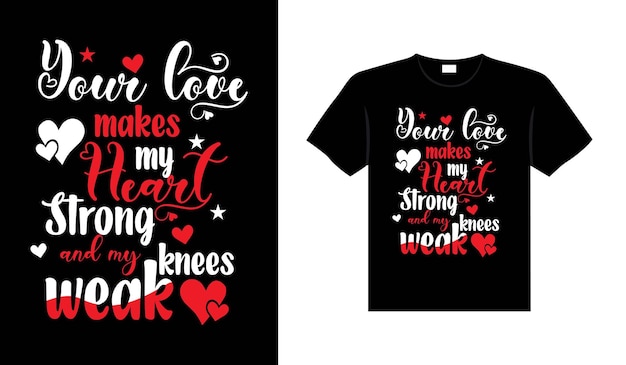 バレンタイン タイポグラフィかわいい結婚式レタリング t シャツ デザイン