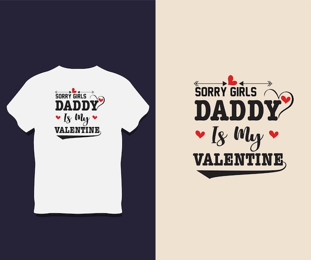 Valentine Typography T-Shirt Design with Vector