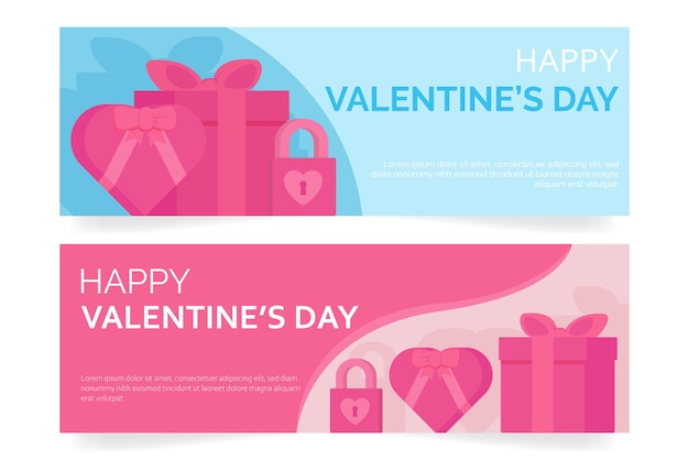 Valentine39s day banner template