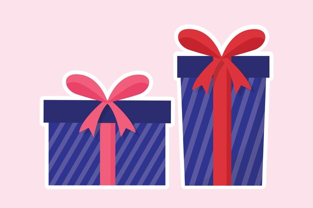 Коллекция элементов дня Valentine39s в плоском дизайне простой и элегантный векторный дизайн