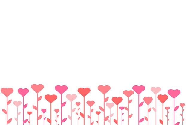 Valentines background with hearts vector illustration Hearts set for design