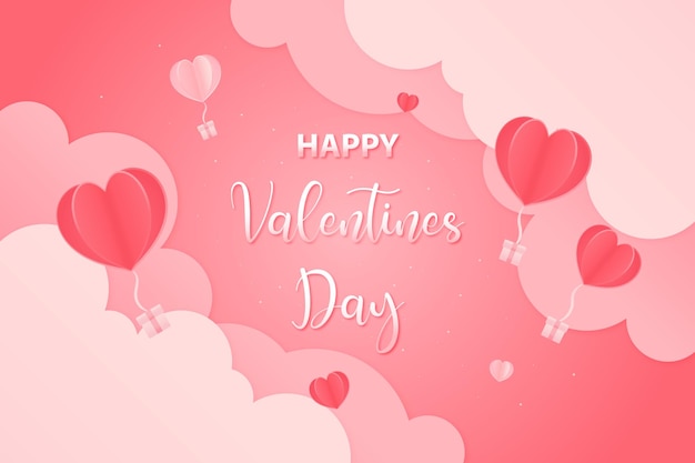 Valentines banner in pink shades