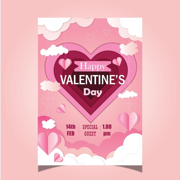 valentines brunch event flyer