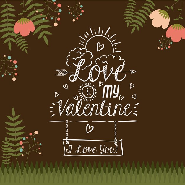 Vector valentines card design