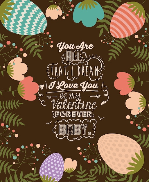 Vector valentines card design