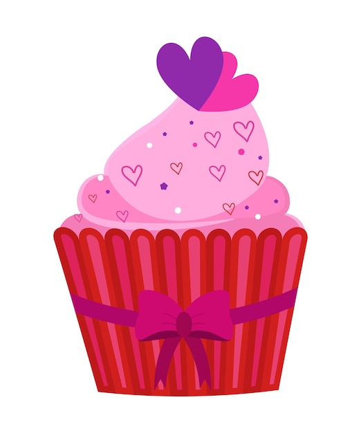 バレンタインカップケーキ