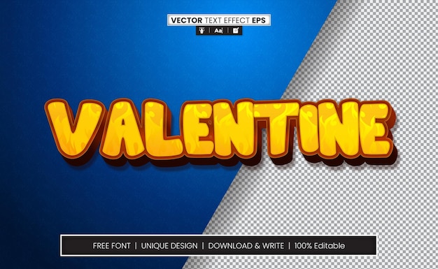 Valentines Day 3D Text Effect Fully Editable