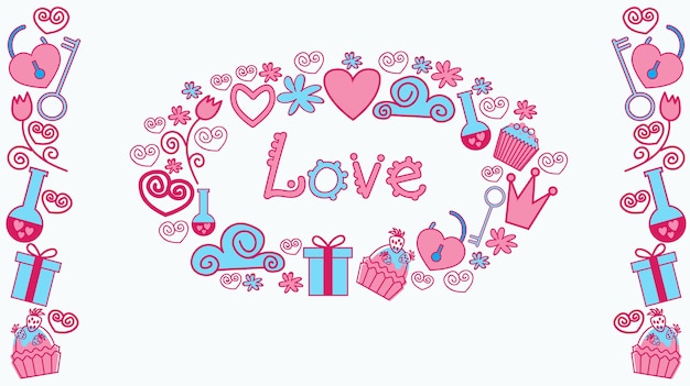 Vector valentines day abstract background