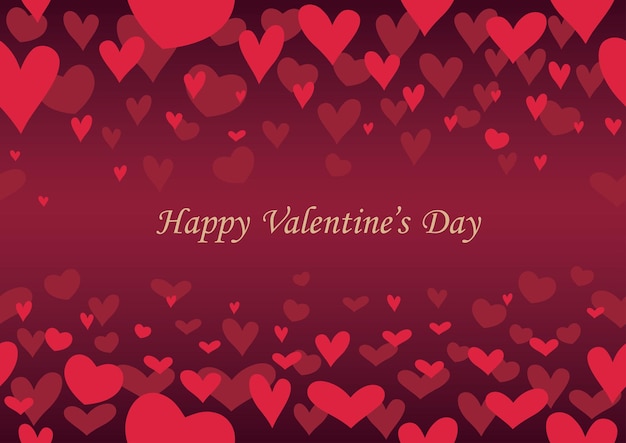 valentines day abstract seamless background with a translucent heart pattern. vector illustration.