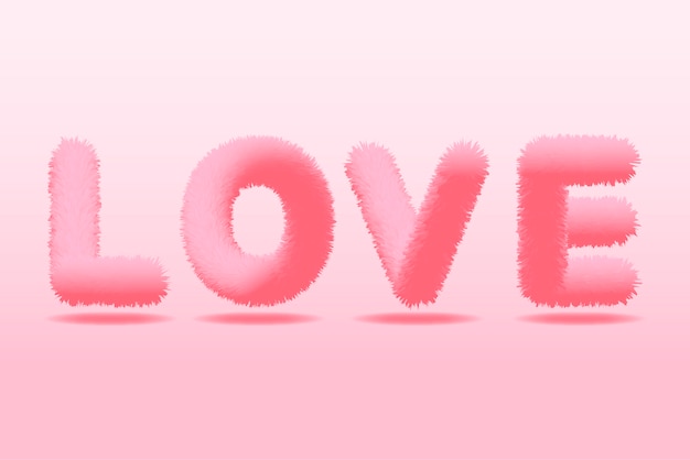 Vector valentines day background. love lettering