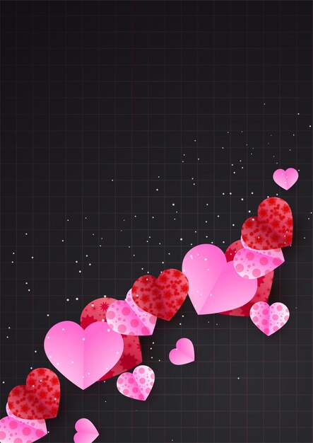 Valentines day background in paper style