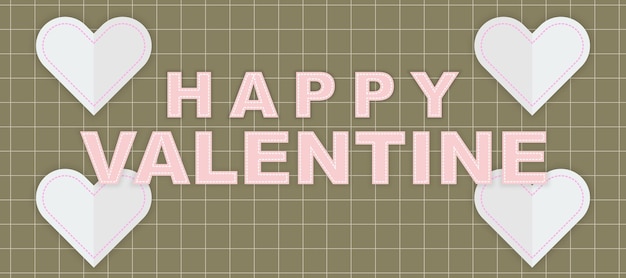 Valentines day background in paper style