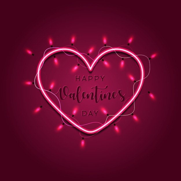 Valentines day background with bright lights Modern calligraphy for Valentine's Day Valentines Day