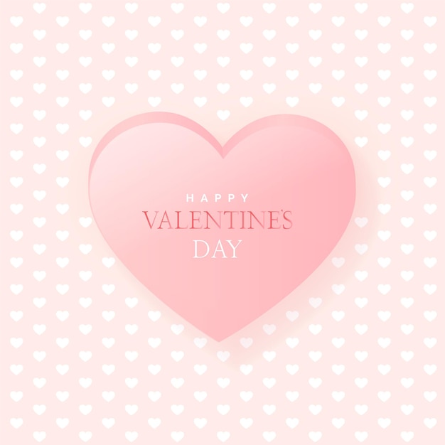 Valentines day background with pink heart and frame.