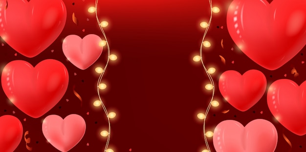 Vector valentines day banner background design