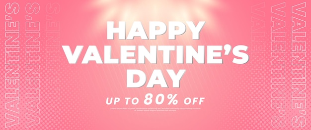 Valentines day banner design for retail promotion