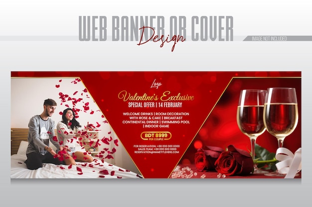 valentines day banner design template