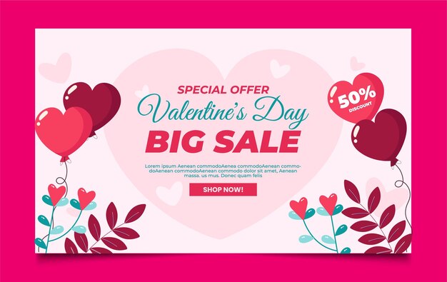 Vector valentines day banner design