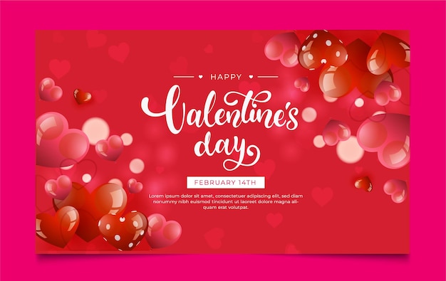 Vector valentines day banner design