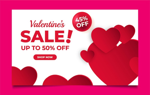 Vector valentines day banner design