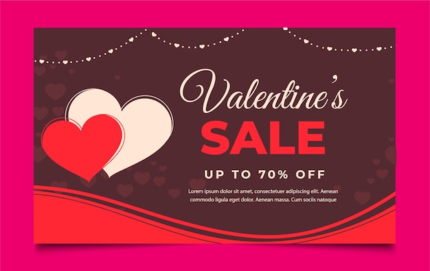 Vector valentines day banner design