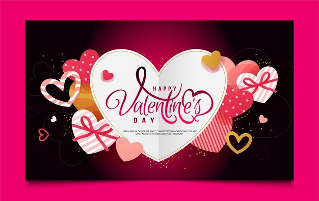 Valentines day banner design