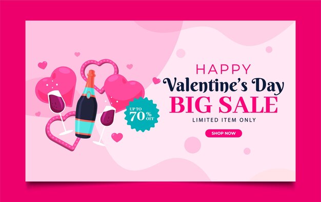 Vector valentines day banner design