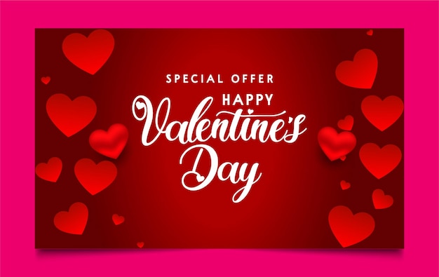 Vector valentines day banner design