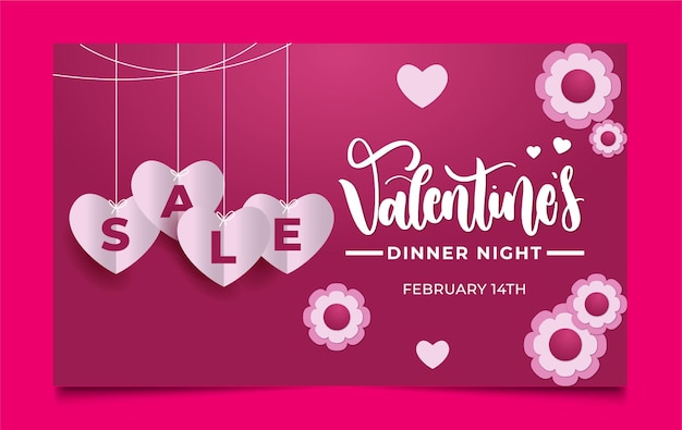 Vector valentines day banner design