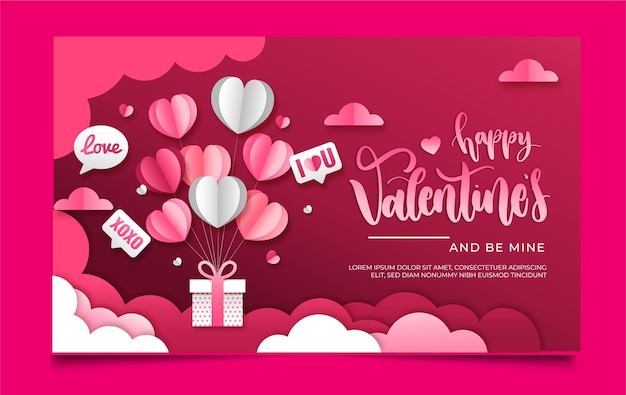 Vector valentines day banner design