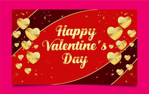 Vector valentines day banner design